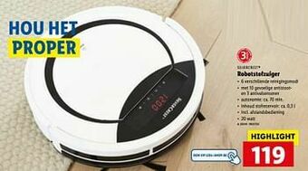 Lidl Silvercrest robotstofzuiger aanbieding