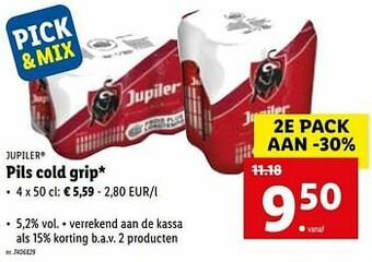 Lidl Pils cold grip aanbieding