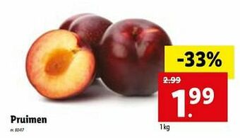 Lidl Pruimen aanbieding