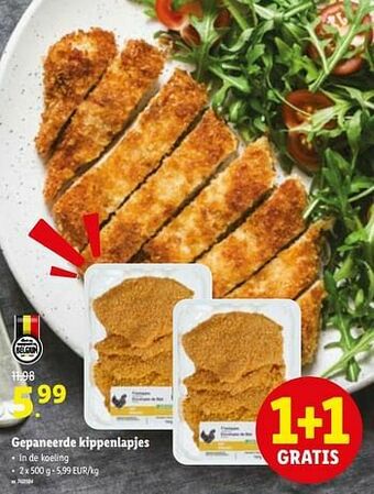 Lidl Gepaneerde kippenlapjes aanbieding