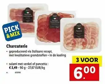 Charcuterie salami met venkel of pancetta