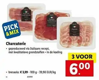 Lidl Charcuterie bresaola aanbieding