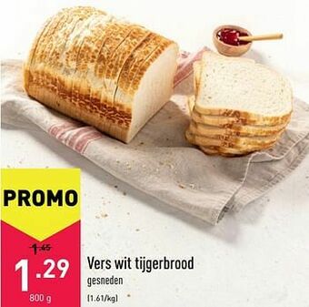 ALDI Vers wit tijgerbrood aanbieding