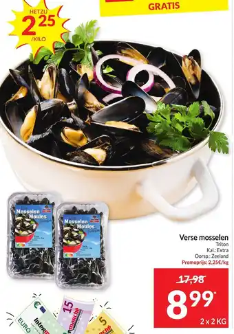 Intermarché Verse Mosselen 2 x 2Kg aanbieding