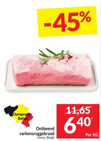 Intermarché Ontbeend Varkensruggebraad aanbieding