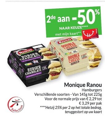 Intermarché Monique Ranou Hamburgers aanbieding