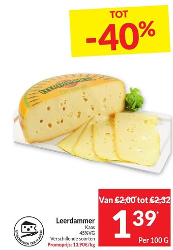 Intermarché Leerdammer Kaas 100g aanbieding