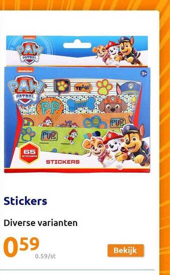 Action Stickers aanbieding