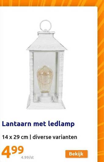 Action Lantaarn met ledlamp aanbieding