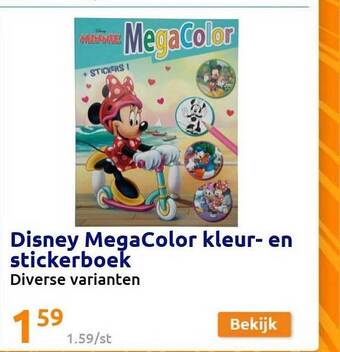 Action Disney megacolor kleur en stickerboek aanbieding