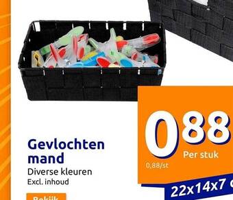 Action Gevlochten mand aanbieding