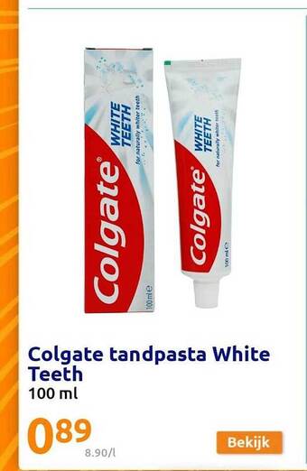 Action Colgate tandpasta white teeth aanbieding