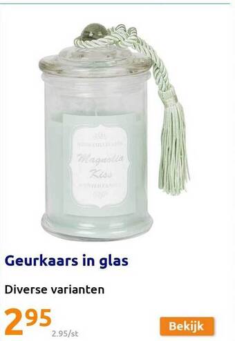 Action Geurkaars in glas aanbieding