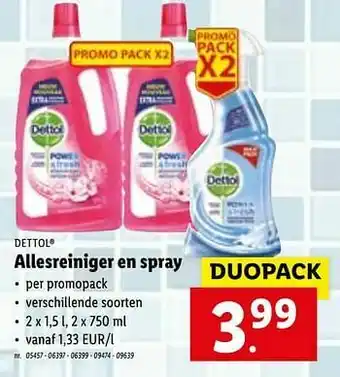Lidl Allesreiniger en spray aanbieding