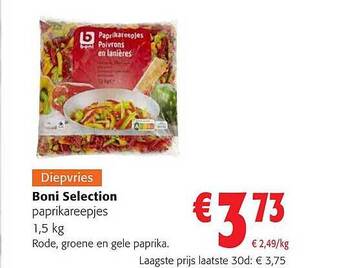 Colruyt Boni selection paprikareepjes aanbieding