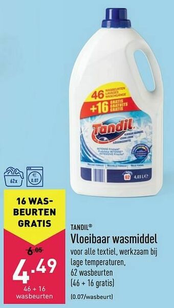ALDI Vloeibaar wasmiddel aanbieding