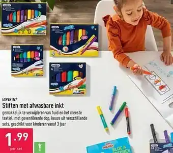 ALDI Stiften met afwasbare inkt aanbieding