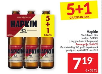 Intermarché Hapkin Sterk Blond Bier 6 x 33cl aanbieding