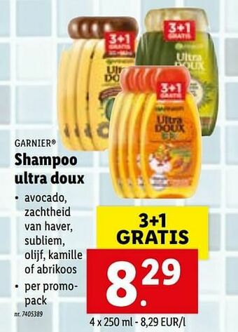 Lidl Shampoo ultra doux aanbieding