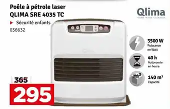 Mr Bricolage Qlima Poele a Petrole Laser SRE 4035 TC aanbieding