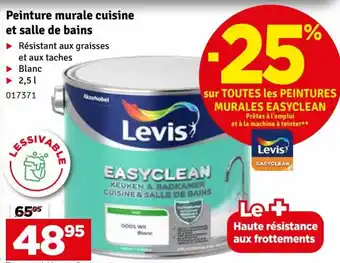 Levis Peinture Murale Cuisine et Salle de Bains 2.5L