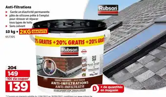 Rubson Anti-Filtrations10Kg + 2Kg