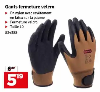 Gants Fermeture Velcro