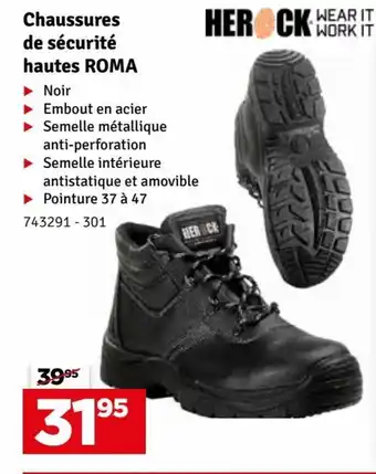 Chaussures de Securite Hautes Roma