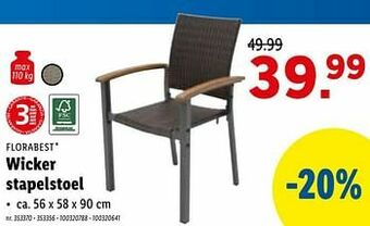 Wicker stapelstoel