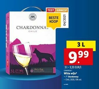 Lidl Witte wijn chardonnay aanbieding