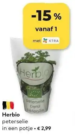 Bio Planet Herbio peterselie in een potje aanbieding