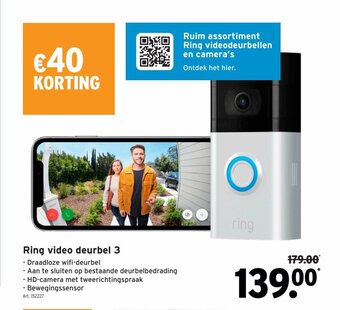 GAMMA Ring video deurbel 3 aanbieding