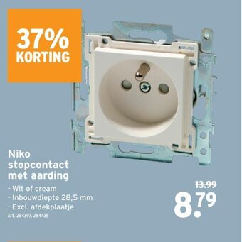 GAMMA Niko stopcontact met aarding aanbieding