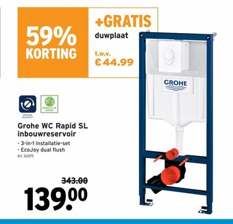 GAMMA Grohe WC Rapid SL inbouwreservoir aanbieding