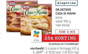 Spar Colruyt Dr oetker casa di mama pizza aanbieding