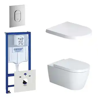 Sawiday Duravit me by starck toiletset bestaande uit inbouwreservoir, diepspoel compact wandcloset met softclose toiletzitting en bed aanbieding