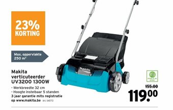 GAMMA Makita verticuteerder UV3200 1300W aanbieding