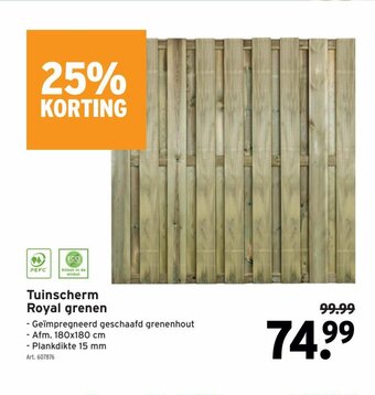 GAMMA Tuinscherm royal grenen aanbieding