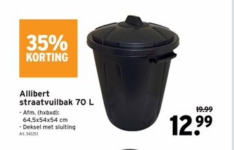 GAMMA Allibert straatvuilbak 70l aanbieding
