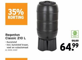 GAMMA Regenton classic 210l aanbieding