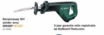 GAMMA Reciprozaag 18V zonder accu aanbieding