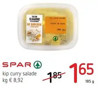 Spar Colruyt Kip curry salade 185g aanbieding