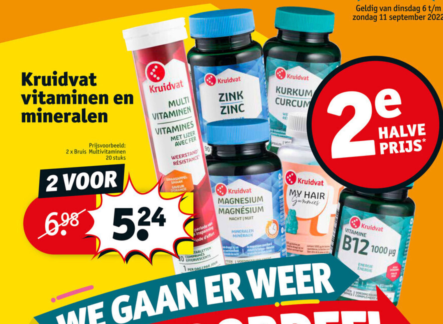 Kruidvat vitaminen en mineralen promotie bij Kruidvat