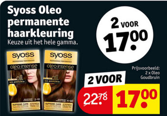 Kruidvat Syoss oleo permanente haarkleuring aanbieding