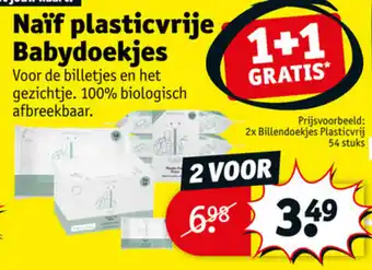 Kruidvat Naif plasticvrije babydoekjes aanbieding