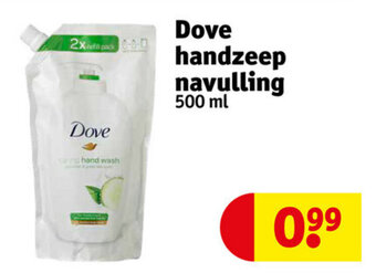 Kruidvat Dove handzeep navulling 500ml aanbieding