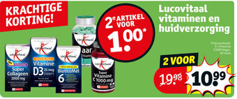 Kruidvat Lucovitaal vitaminen en huidverzorging aanbieding