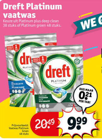 Kruidvat Dreft platinum vaatwas aanbieding