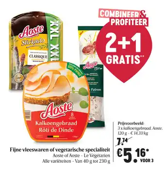Delhaize Fijne vleeswaren of vegetarische specialiteit aanbieding