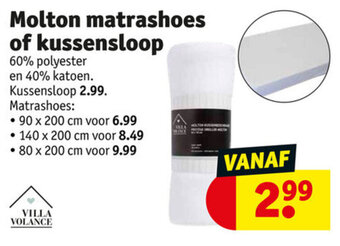 Molton matrashoes of kussensloop
